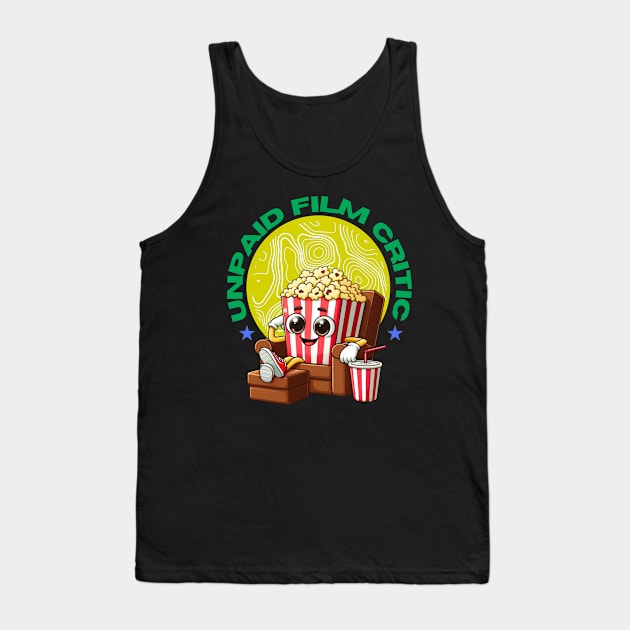 Unpaid Film Critic: Vintage Cinema, Motion Picture Lover and Movie Enthusiast Tank Top by Teebevies